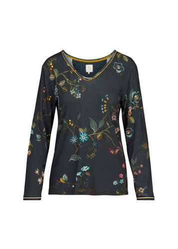 Pip Studio Pip Studio Trice Long Sleeve Kawai Flower Dark Blue L