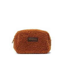 Essenza Lucy Teddy Make-up Bag L: 15 - W: 10 - H: 10 Leather brown