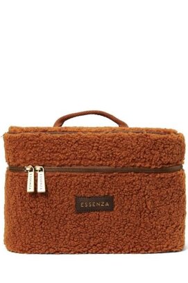 Essenza Tracy Teddy Beauty Case L: 25 - W: 17 - H: 17 Leather brown