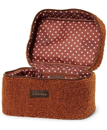 Essenza Tracy Teddy Beauty Case L: 25 - W: 17 - H: 17 Leather brown
