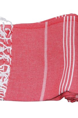 Hamamdoek 100%katoen 100x180cm Rood