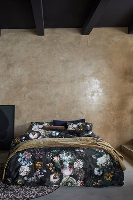 Essenza Fleur Festive Duvet dekbedovertrek 1p set 140x220 Blooming black