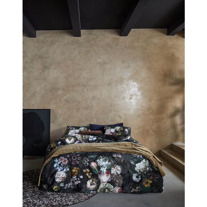 Essenza Fleur Festive Duvet dekbedovertrek 2p set 200x220 Blooming black