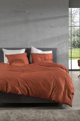 Zo Home Satinado Dekbedovertrek 140x200/220 Copper Orange