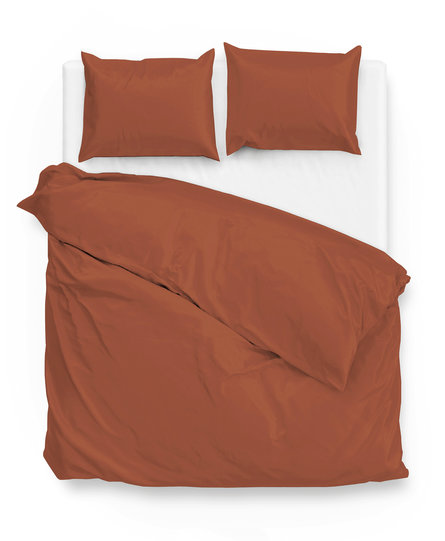 Zo Home Satinado Dekbedovertrek 140x200/220 Copper Orange