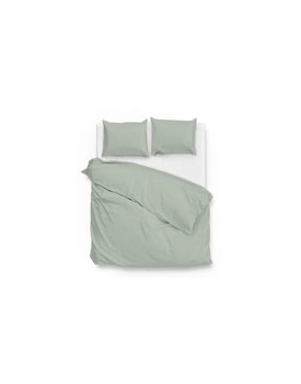 Zo Home Satinado Dekbedovertrek 140x200/220 Foam Green