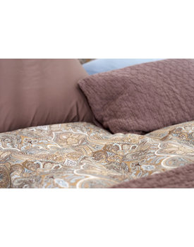 Vandyck HOME 96 printed sateen 2-persoons (200x200/220) toffee