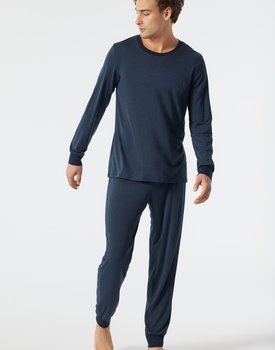 Schiesser Pyjama Long dark blue 178114 50/M