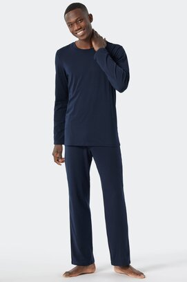 Schiesser Pyjama Long dark blue 178116 48/S
