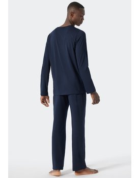 Schiesser Pyjama Long dark blue 178116 54/XL