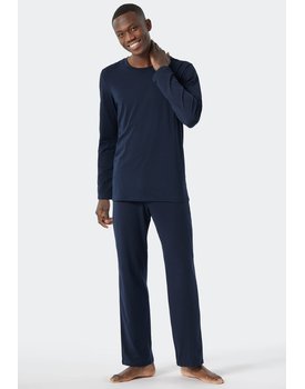 Schiesser Pyjama Long dark blue 178116 56/XXL