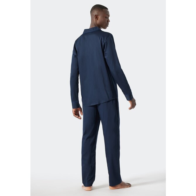 Schiesser Pyjama Long dark blue 178337 54/XL