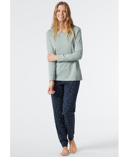 Schiesser Pyjama Long 178049 greyblue 40/L