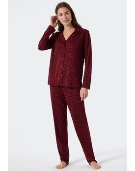 Schiesser Pyjama Long 178056 wine red 38/M