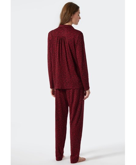 Schiesser Pyjama Long 178056 wine red 38/M