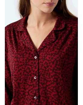 Schiesser Pyjama Long 178056 wine red 44/XXL