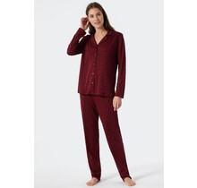Schiesser Pyjama Long 178056 wine red 46/3XL