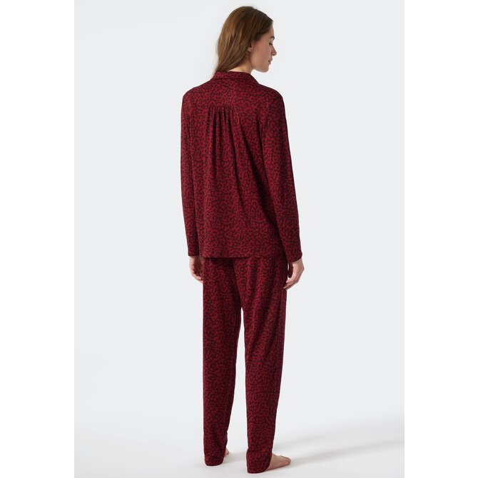 Schiesser Pyjama Long 178056 wine red 46/3XL
