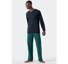 Schiesser Pyjama Long dark green 178096 50/M