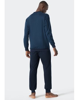 Schiesser Pyjama Long royal blue 178094 52/L