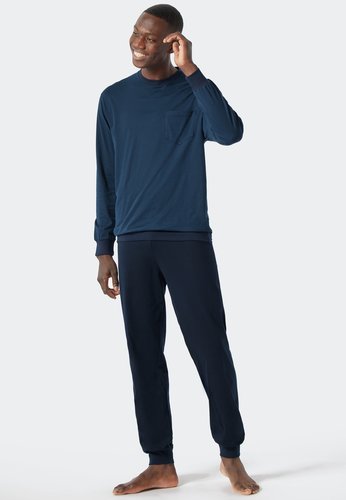 Schiesser – Essentials Nightwear – Pyjama – 178094 - Royal Blue - 56