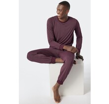 Schiesser Pyjama Long wine red 178032 50/M