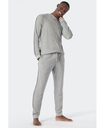 Schiesser Pyjama Long grey melange 178036 48/S