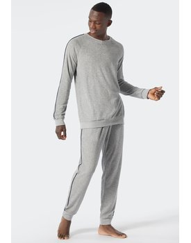 Schiesser Pyjama Long grey melange 178036 54/XL