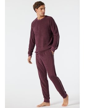 Schiesser Pyjama Long wine red 178036 50/M