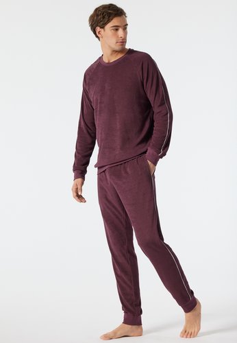 Schiesser Schiesser Pyjama Long wine red 178036 50/M