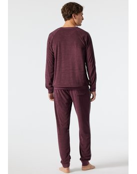 Schiesser Pyjama Long wine red 178036 50/M