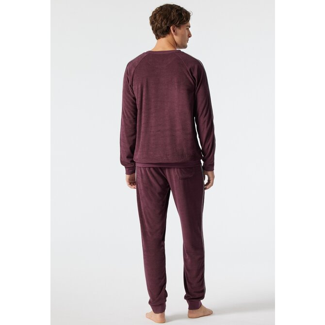 Schiesser Pyjama Long wine red 178036 56/XXL