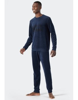 Schiesser Pyjama Long dark blue 178037 48/S