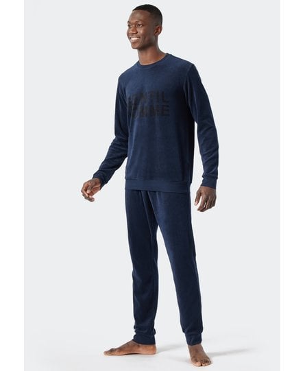 Schiesser Pyjama Long dark blue 178037 48/S