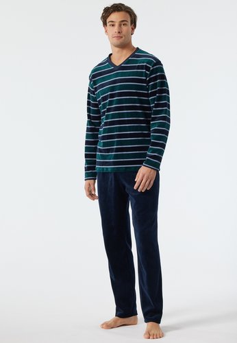 Schiesser – Warming Nightwear - Pyjama – 178038 – Blue/Green - 56