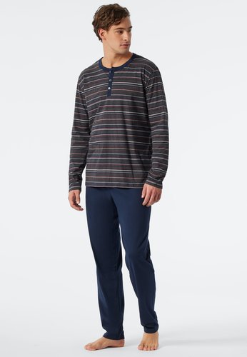 Schiesser – Fashion Nightwear - Pyjama – 178104 – Dark Grey Stripe - 50