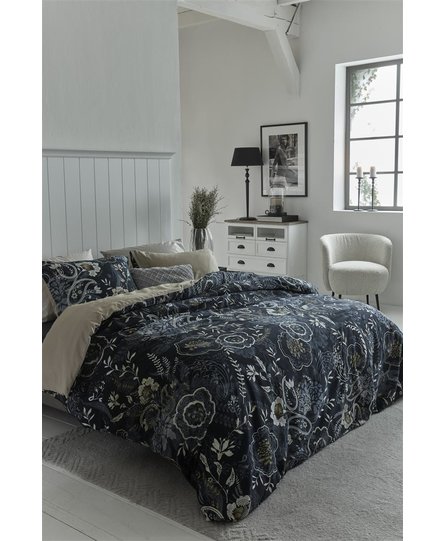 Rivièra Maison Floral Paisley Dekbedovertrek 240x200/220 cm   Dark Blue