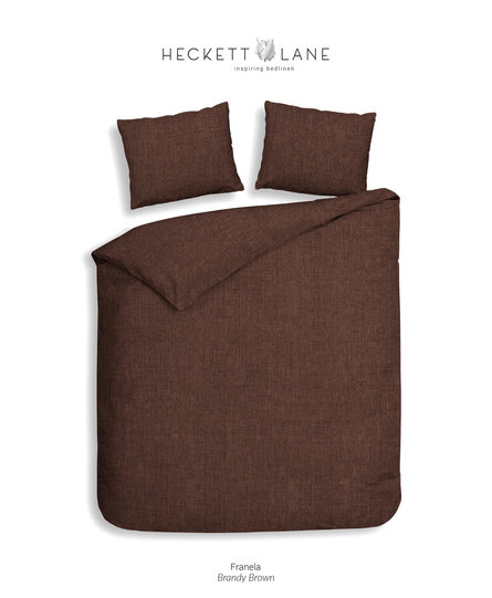 Heckett & Lane Franela Dekbedovertrek 200x200/220 Brandy Brown