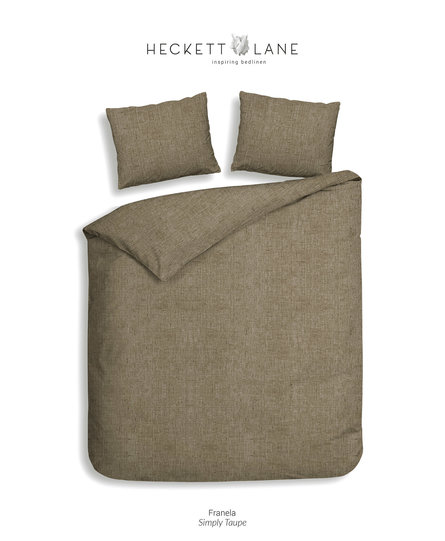 Heckett & Lane Franela Dekbedovertrek 200x200/220 Simply Taupe