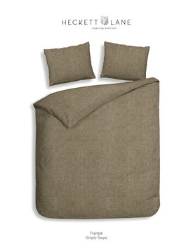 Heckett & Lane Franela Dekbedovertrek 240x200/220 Simply Taupe