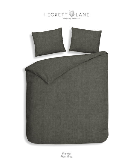 Heckett & Lane Franela Dekbedovertrek 200x200/220 Frost Grey