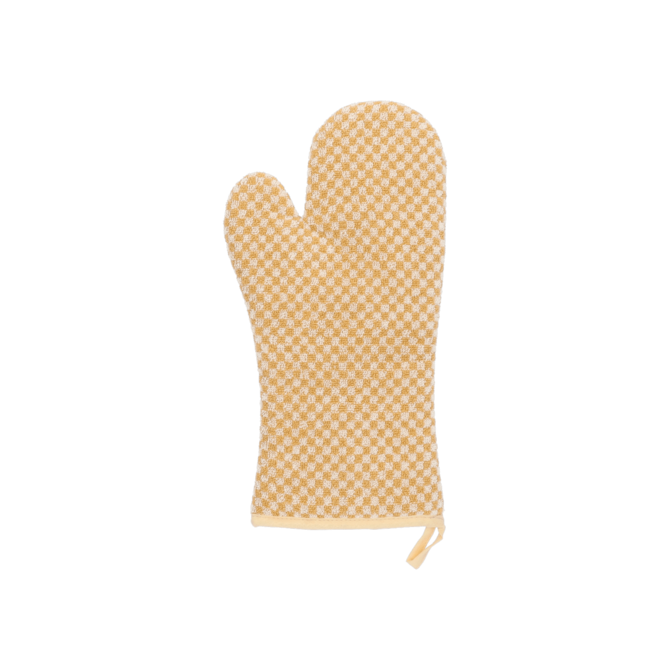 Bunzlau Castle Small Check ovenwant 20x37 Yellow