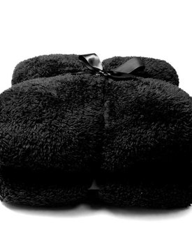 Unique Living Teddy plaid 150x200cm black