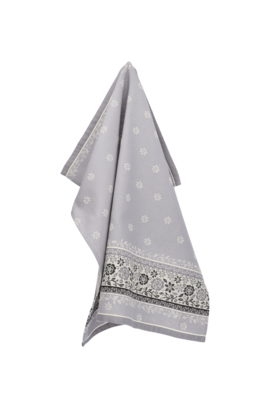 Bunzlau Castle Belle Fleur theedoek 65x65 Grey
