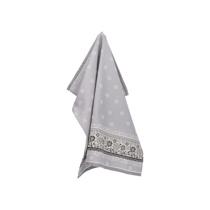 Bunzlau Castle Belle Fleur theedoek 65x65 Grey