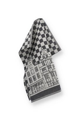 Bunzlau Castle Canal Houses theedoek 65x65 Black