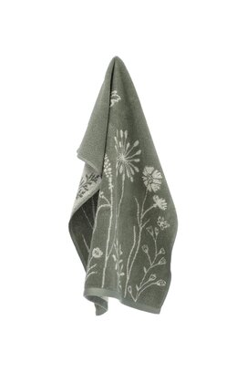 Bunzlau Castle Keukendoek Wild Flowers Dark Green