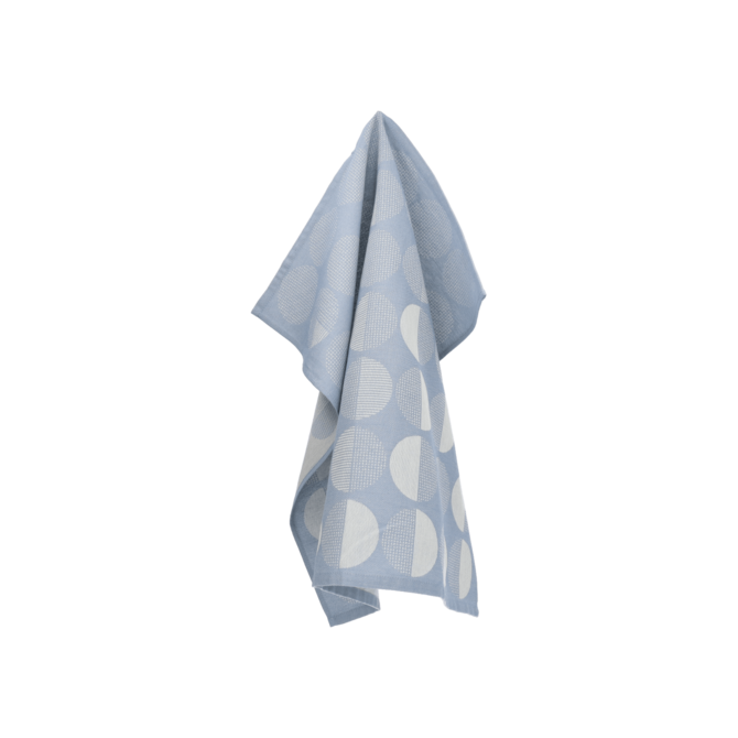 Bunzlau Castle Dots theedoek 65x65 Grey-Blue