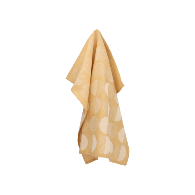Bunzlau Castle Dots theedoek 65x65 Yellow
