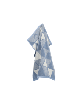 Bunzlau Castle Keukendoek Triangles Grey-Blue